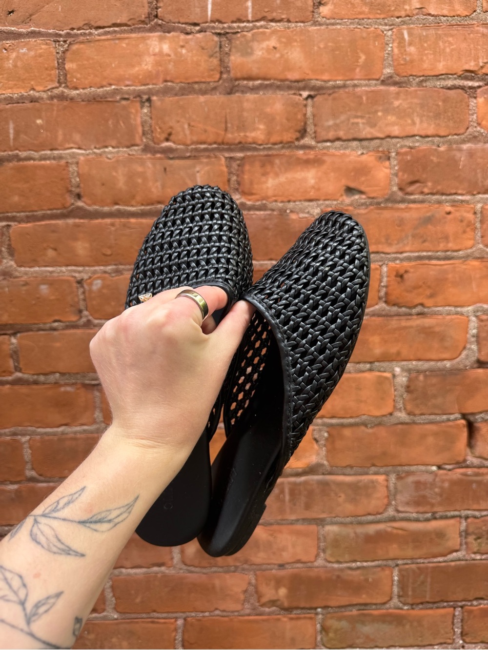 Old Navy Woven Huarache Mule Flats